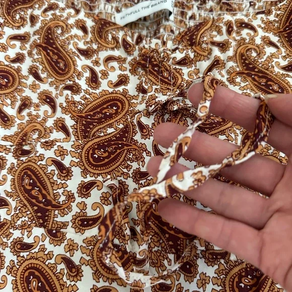 Faithfull the Brand Juniper Midi Dress Sable Paisley US 8 - Picture 7 of 16